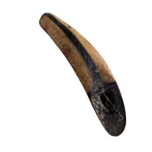 Vintage Wooden Red White & Blue Spoon Wobble 4 inch Fresh Water Fishing Bass